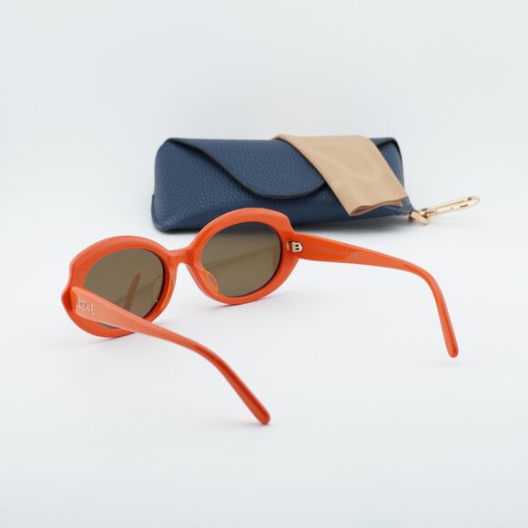 Loewe LW40147F 42E Geometric Sunglasses – Orange\\Brown main image 10